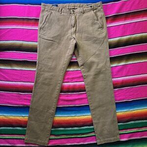 Em's of Mason's Chino Pants 54 EU 36x33 Khaki‎ Beige Tan Cotton P.Torino Jersey